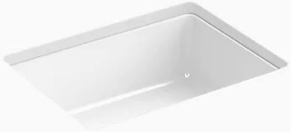 NEW KOHLER K-8189-0 Verticyl Rectangle White Undermount Bathroom Sink with Overflow Drain (13.375-in x 17.125-in)