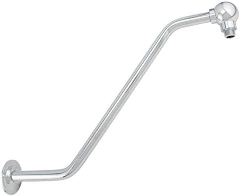 New Signature Hardware 1/2" [1.3mm] x 17.5" x 8.5" Offset Shower Arm with Ball 90' - Chrome