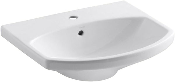 NEW KOHLER K-2363-1-0 Cimarron Bathroom Sink Basin, White