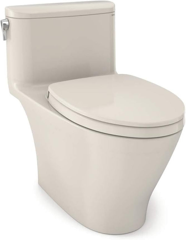 NEW TOTO MS642124CEFG#12 Nexus Single Flush Elongated Universal Height Toilet, Sedona Beige, 1.28 GPF (1 Piece)