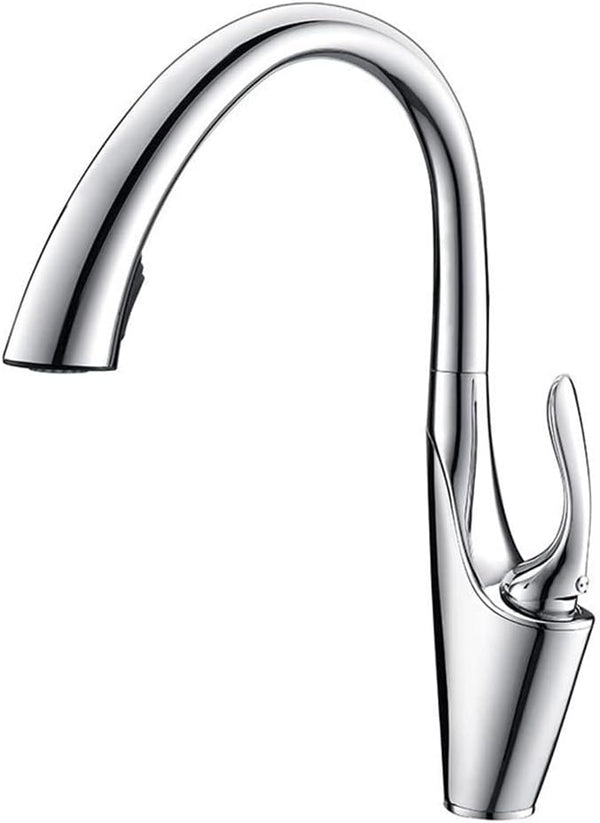 NEW Signature Hardware Single control kitchen pull-down faucet - Zinc Construction - Swing Spout - 35mm cdc - Chrome