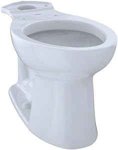 Toto C244EF#01 Entrada Close Coupled Elongated Toilet Bowl, White White- READ