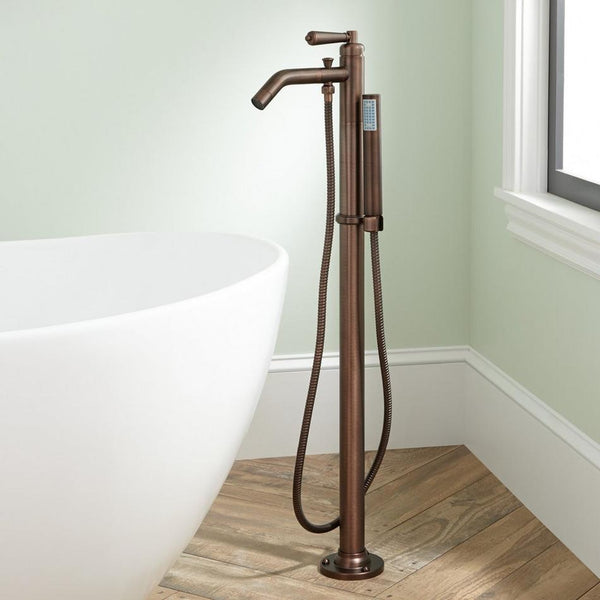 NEW Signature Hardware Napier Freestanding Tub Faucet and Hand Shower - Oil Rubbed Bronze