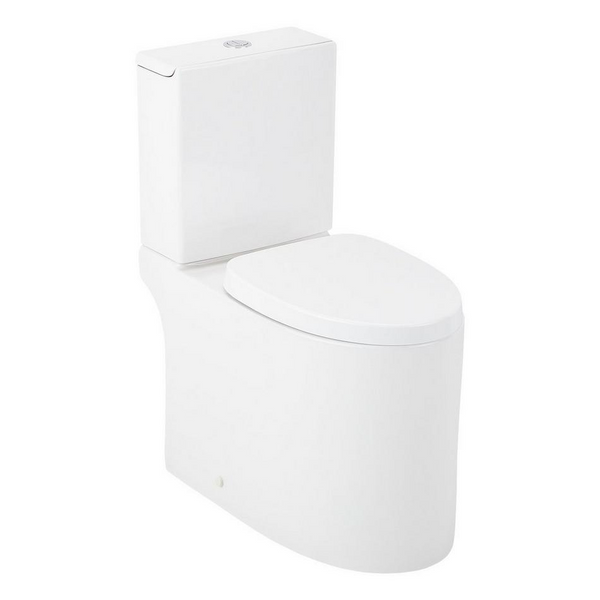 Signature Hardware Kerrick Elongated Skirted toilet Bowl - White 1.1/1.6 GPF SHKR240SWH