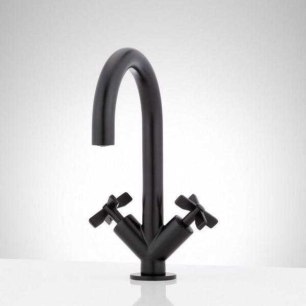 New Signature Hardware Vassor Single-Hole Bathroom Faucet - Matte Black