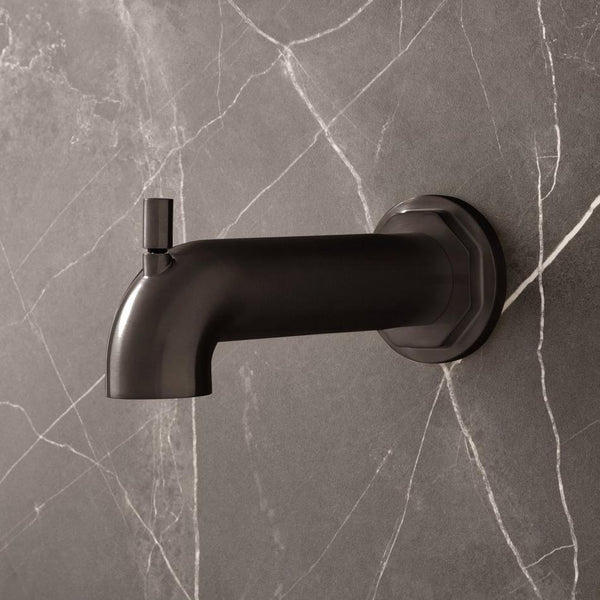 As Is Signature Hardware 948965 Greyfield Tub Spout with Diverter- Black-Read