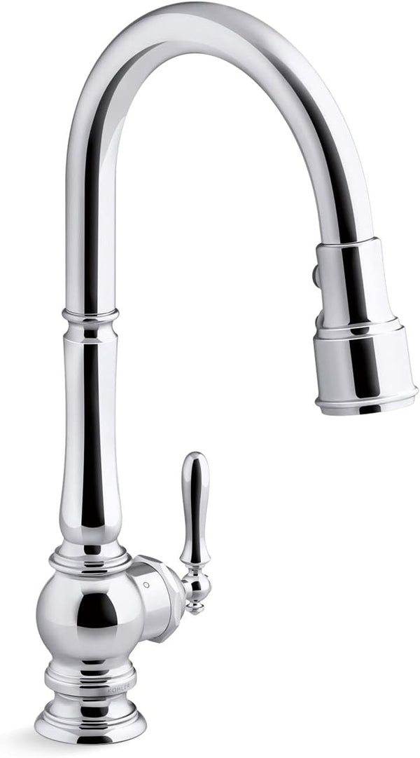 NEW Kohler K-29709-CP Artifacts Single-Handle Pull-Down Sprayer Kitchen Faucet, Polished Chrome