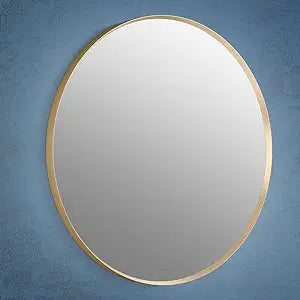 NEW Kohler K-26052-BGL Rectangular Flat Framed Wall Mirror, 34.06-in x 22.06-in, Modern Brushed Gold