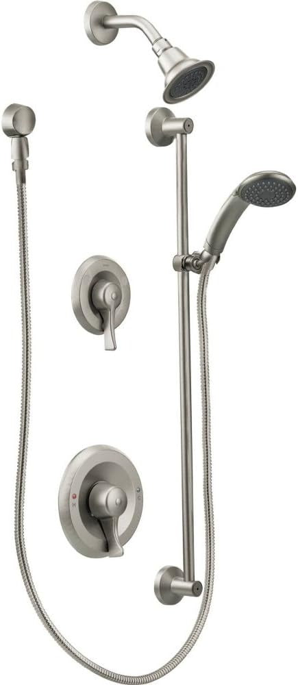 NEW Moen T8342EP15CBN Commercial Classic 2-Handle Shower Faucet, Brushed Nickel