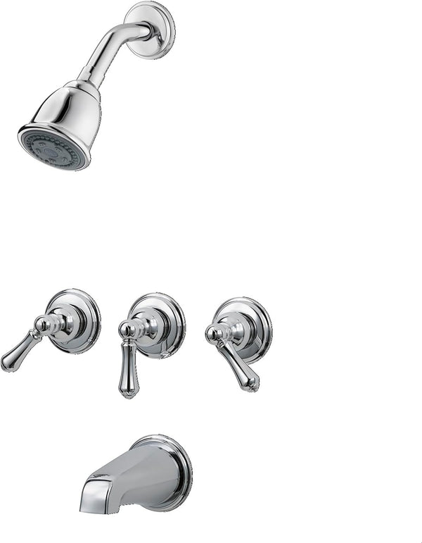 NEW Pfister LG01-81BC 3-Handle Thermostatic Tub and Shower Faucet with Trim