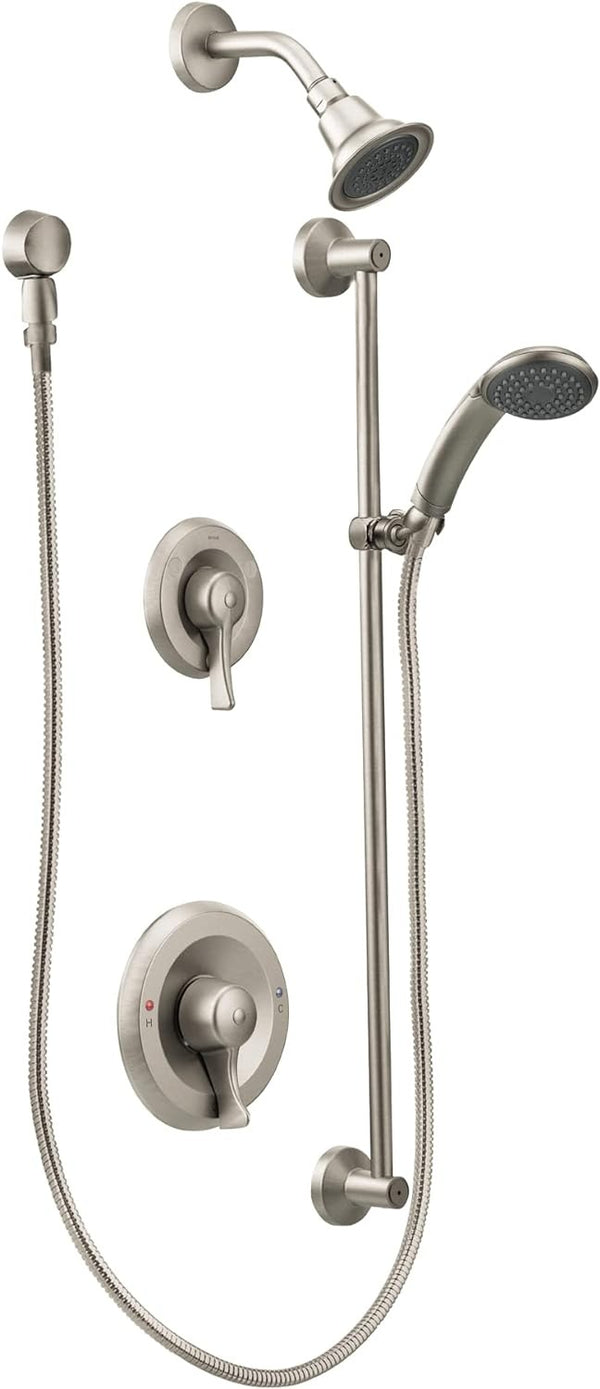 NEW Moen T8342CBN Commercial M-DURA PosiTemp Showerhead and Handheld Showerhead without Valve