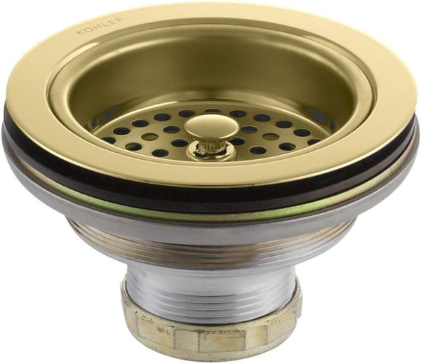 NEW KOHLER K-8799-PB Duostrainer Sink Strainer, Vibrant Polished Brass