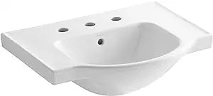 NEW KOHLER K-5248-8-0 Veer Widespread Sink Basin, 24-Inch, White