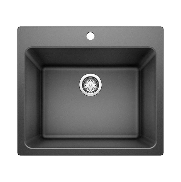 NEW Blanco 401920 Liven Drop-In Undermount Laundry Sink 25" L x 22" W x 12" D, Anthracite