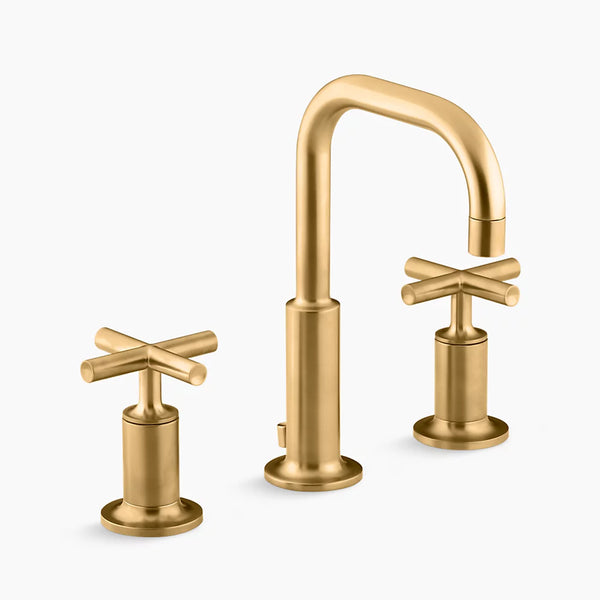 NEW Kohler K-14406-3-2MB Purist 1.2 GPM Widespread Bathroom Faucet Vibrant Brushed Moderne Brass