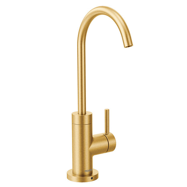 New Moen S5530BG Sip Modern Cold Water Kitchen Beverage Faucet with Optional Filtration System, Brushed Gold