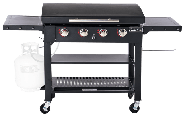 AS IS Cabela's Deluxe 4-Burner Event Grill and Griddle Combo-Read