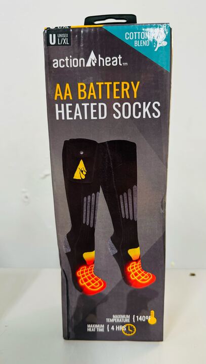 AS IS Action Heat AA Wool Battery Heated Socks-AH-SK-AA-03-L-XL