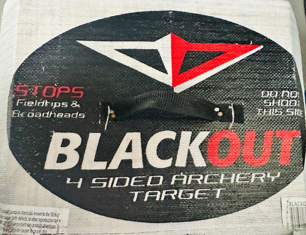USED BlackOut 4-Sided Layered Foam Archery Target- 18"H x 16"W x 11"D - Blackout 18